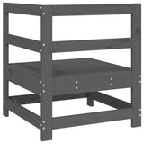 Garden Corner Sofa Grey Solid Wood Pine 825473