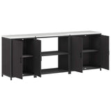 Kitchen Storage Set HATTEM 3 pcs Black Cold-rolled Steel 3392673