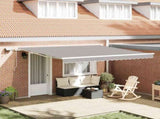 Retractable Awning Light Grey 400 x 300 cm Fabric and Steel 3330800