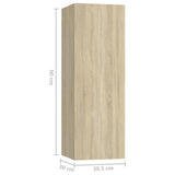 10 Piece TV Cabinet Set Sonoma Oak Engineered Wood 3079052