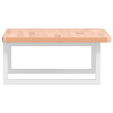 Basin Shelf Wall Mounted Steel and Solid Wood Beech 3302416