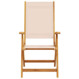 Folding Garden Chair Set of 2 Cream 4008420