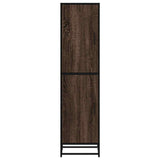 Highboard Brown Oak 35.5x35x139 cm Engineered Wood and Metal 849058