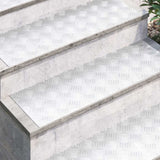 Stair Tread Rectangular 2 pcs Silver 90 x 30 cm Aluminium 4104309