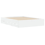 ZNTS Bed Frame with Drawers without Mattress White 120x200 cm 3207280