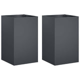 Garden Planter 2 pcs Anthracite 30 x 30 x 50 cm 8005349