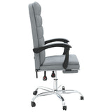 Reclining Office Chair Light Grey Fabric 349647