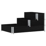 3-Tier Raised Bed Black 120x80 cm Solid Wood Pine 4010310