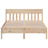 Bed Frame without Mattress 140x200 cm Solid Wood Pine 842646