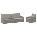 Sofa Set 2 pcs Light Grey Velvet 3433229
