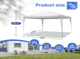 3 x 3m Three Sides Waterproof Tent with Spiral Tubes White 26923478