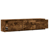 TV Cabinet with LED Smoked Oak 165 x 34 x 40 cm Engineered Wood 3418715