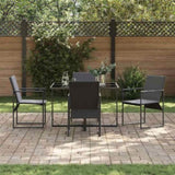 Garden Dining Set 5 pcs Black Steel 3335858