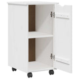 Desk Cabinet Set 2 pcs White Solid Pine Wood 3438781