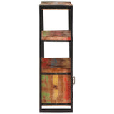 Bookshelf with Doors Brown Solid Reclaimed Wood and Metal 4104771
