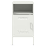 ZNTS Bedside Cabinet White 36x39x68 cm Steel 843076