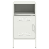 ZNTS Bedside Cabinet White 36x39x68 cm Steel 843076