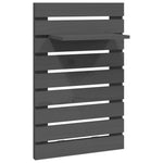 ZNTS Wall-mounted Bedside Shelves 2 pcs Grey Solid Wood Pine 824770