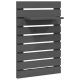ZNTS Wall-mounted Bedside Shelves 2 pcs Grey Solid Wood Pine 824770