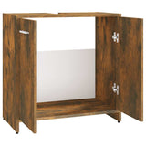 Bathroom Cabinet Smoked Oak 60x33x60 cm Engineered Wood 815525