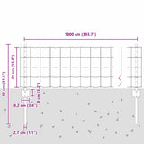 Welded Wire Fence 10 x 0.4 m PVC-Coated Steel Grey Mesh 3336086