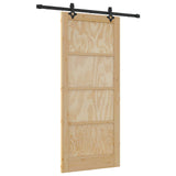 Sliding Door ORKDAL Natural 86 x 198.5 cm Solid Pine Wood 3445546