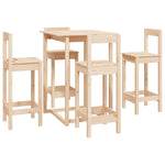 5 Piece Bar Set Solid Wood Pine 3124742
