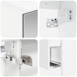 Bathroom Furniture Set 5 pcs White Engineered Wood and Glass 3406951