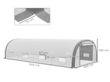 6 x 3 Polytunnel Greenhouse with Upgraded Structure, Mesh Door and Windows, 15 Plant Labels, T3398P310879