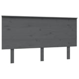 Bed Headboard Grey 144x6x82.5 cm Solid Wood Pine 819172
