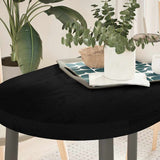 Table Top Dark Brown 100x50x4 cm Solid Wood Oak Oval 4009082