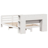Bed Frame without Mattress White 140x190 cm Solid Wood Pine 3309900