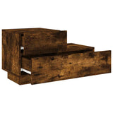 Bedside Cabinet with LED Lights Smoked Oak 70x36x40.5 cm 836781