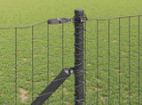 Fence Post 7 pcs Grey Steel 42004208