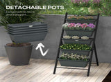 5-Tier Vertical Raised Garden Planter with 5 Container Boxes, Outdoor Plant Stand for Vegetable T3398P317701