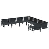 Garden Sofa Set with Cushion 8 pcs Anthracite Steel 3378970
