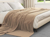 Throw Blankets 6 pcs Camel 240 x 270 cm Fleece 42016796