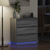 Bedside Cabinet Grey 71 x 34.5 x 75 cm Engineered wood 869639