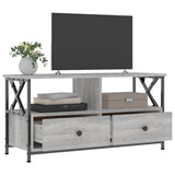 TV Cabinet Grey Sonoma 90x33x45 cm Engineered Wood&Iron 831796