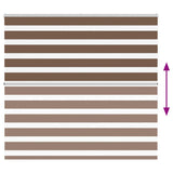 Zebra Blind Brown 165x150 cm Fabric Width 160.9 cm Polyester 4014352