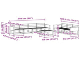 Outdoor Sofa Set 7 pcs Natural Solid Acacia Wood 3385040