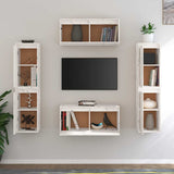 TV Cabinets 6 pcs White Solid Wood Pine 3100265