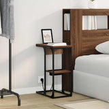 Bedside Cabinet Brown Oak 41.5 x 26 x 60.5 cm Engineered Wood 859594