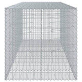 Gabion Basket with Cover 350x100x100 cm Galvanised Iron 3295195