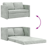 Folding Sofa Bed Light Grey 122 x 70 x 60 cm Velvet 42030479