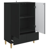 Sideboard with Drawer Black 66 x 34.5 x 95 cm Engineered Wood 894666