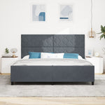 ZNTS Dark Grey Velvet Bed Frame 200x200 cm 3345030
