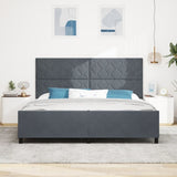 ZNTS Dark Grey Velvet Bed Frame 200x200 cm 3345030