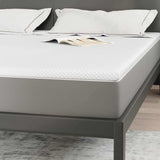 Mattress Topper White 200 x 200 x 3.5 cm Jaquard Fabric 4106219