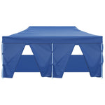Professional Folding Party Tent with 4 Sidewalls 3x6 m Steel Blue 48865
